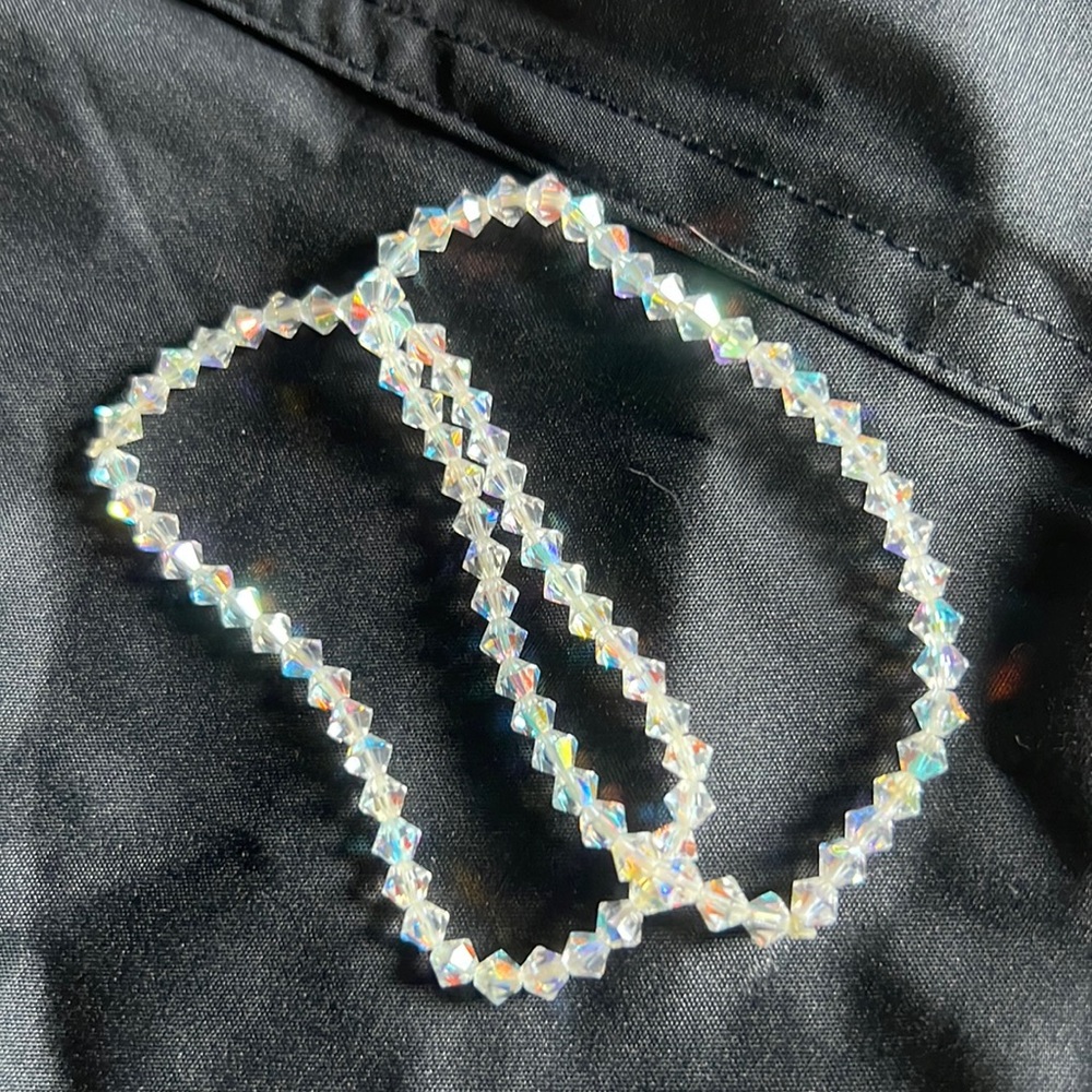 2 crystal stretch bracelets